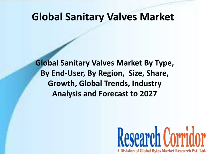 global sanitary valves market