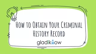 How to Obtain Your Criminal History Record