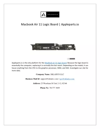 macbook air 11 logic board appleparts io