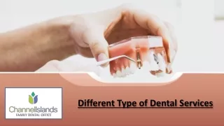 Different Type of Dental Services