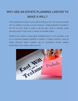WHY USE AN ESTATE PLANNING LAWYER TO MAKE A WILL-converted
