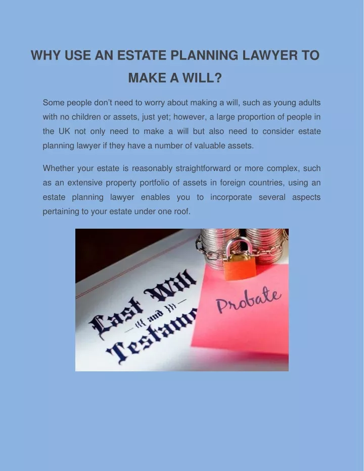 Ppt Why Use An Estate Planning Lawyer To Make A Will Converted