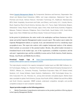 global capacity management market by components