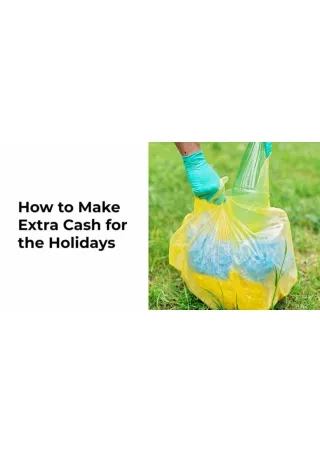 How to Make Extra Cash for the Holiday