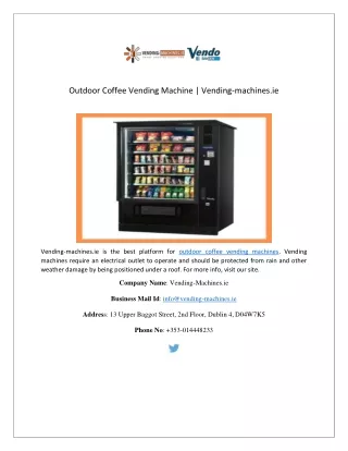 outdoor coffee vending machine vending machines ie
