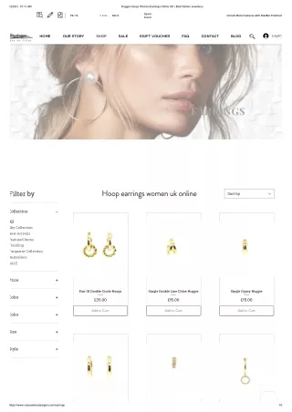 Hoop Earrings Women UK Online - CM Jewellery Design