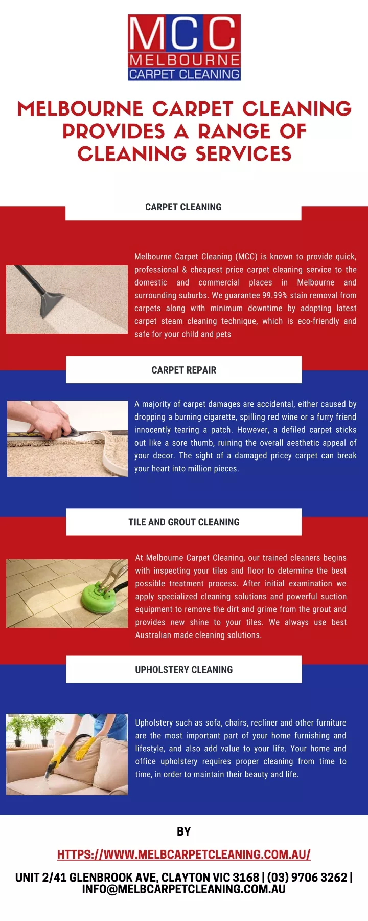 melbourne carpet cleaning provides a range