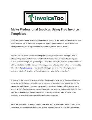 Simple Invoicing Maker App for Small Businesses | InvoiceToo