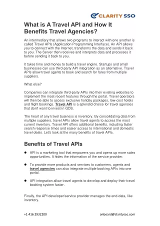 what is a travel api and how it benefits travel