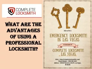 What are the advantages of using a professional locksmith