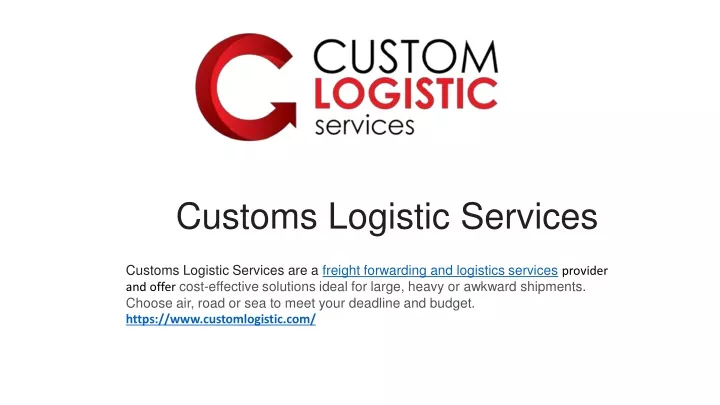 customs logistic services