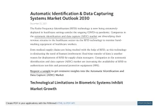 automatic identi cation data capturing systems