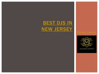 Best DJs In New Jersey |Masato Events