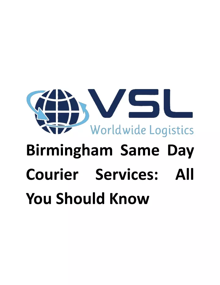 birmingham same day courier services