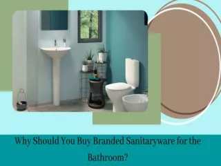 Why Should You Buy Branded Sanitaryware for the Bathroom