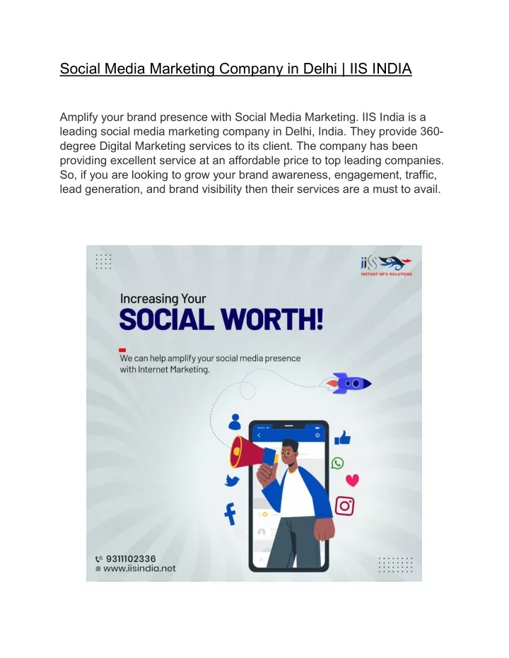 social media marketing company in delhi iis india