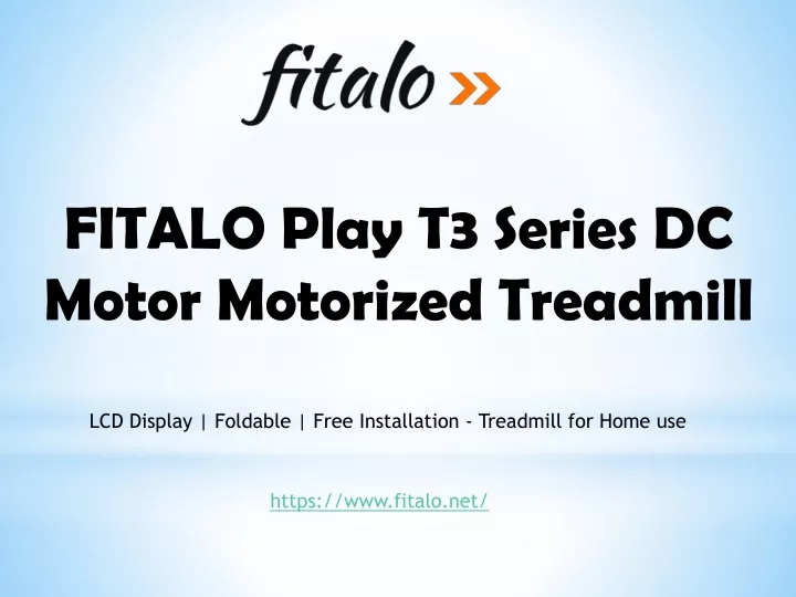 fitalo play t3 series dc motor motorized treadmill