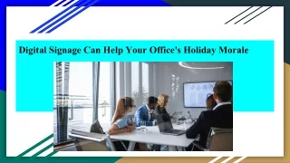 Digital Signage Can Help Your Office's Holiday Morale