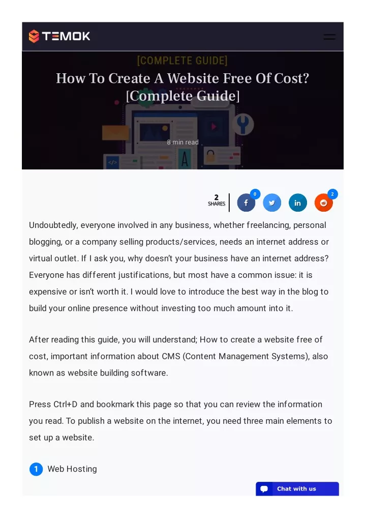 PPT How to create a website free of cost 1 1 PowerPoint ppt-how-to-create-a-website-free-of-cost-1-1-powerpoint
