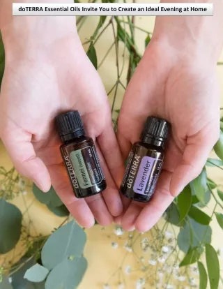 doterra essential oils invite you to create