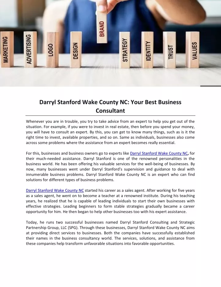 darryl stanford wake county nc your best business