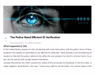 Blog - The Police Need Efficient ID Verification - IDMERIT