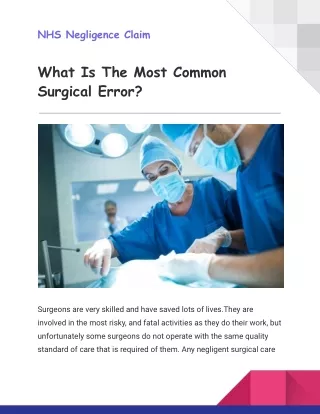 What Is The Most Common Surgical Error?