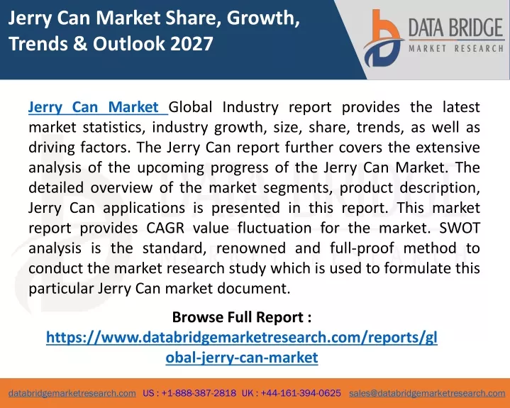 jerry can market share growth trends outlook 2027