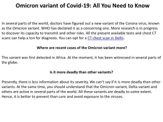 omicron variant of covid 19 all you need to know