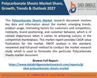 polycarbonate sheets market share growth trends