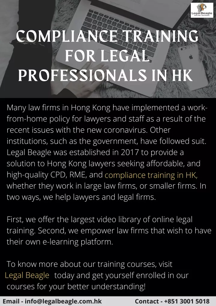 compliance training for legal professionals in hk