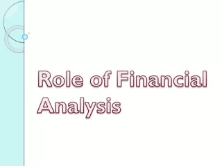 role of financial analysis