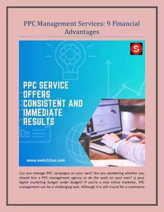 PPC Management Services 9 Financial Advantages