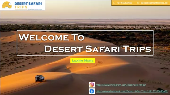 welcome to desert safari trips