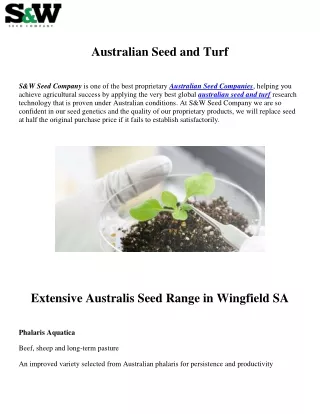 Best Australian Seed Companies