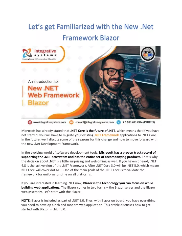 let s get familiarized with the new net framework