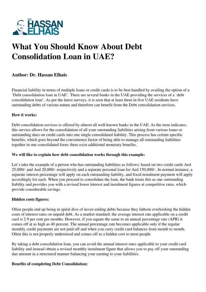 what you should know about debt consolidation