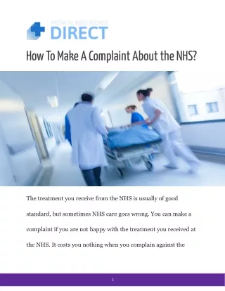How To Make A Complaint About The NHS?