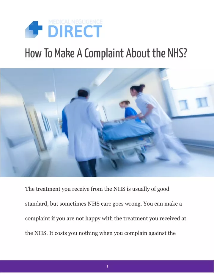 how to make a complaint about the nhs