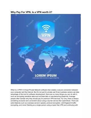 why pay for vpn is a vpn worth it