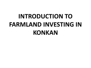 introduction to farmland investing in konkan
