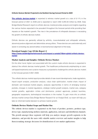 orthotic devices market projected to be resilient