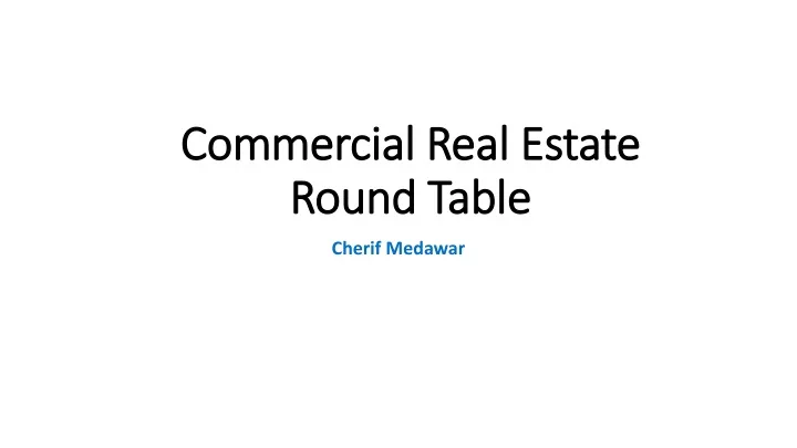 commercial real estate round table