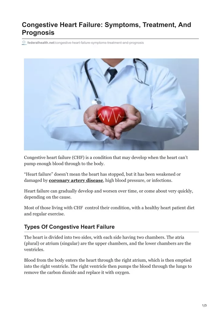 congestive heart failure symptoms treatment