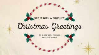 Say it with a bouquet