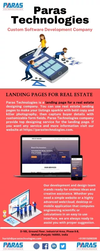 Best Design landing pages for real estate company in India | Paras Technologies