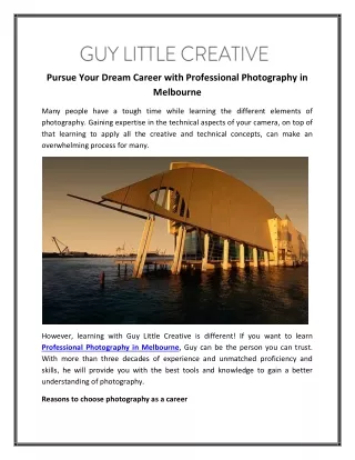 Professional Photography in Melbourne