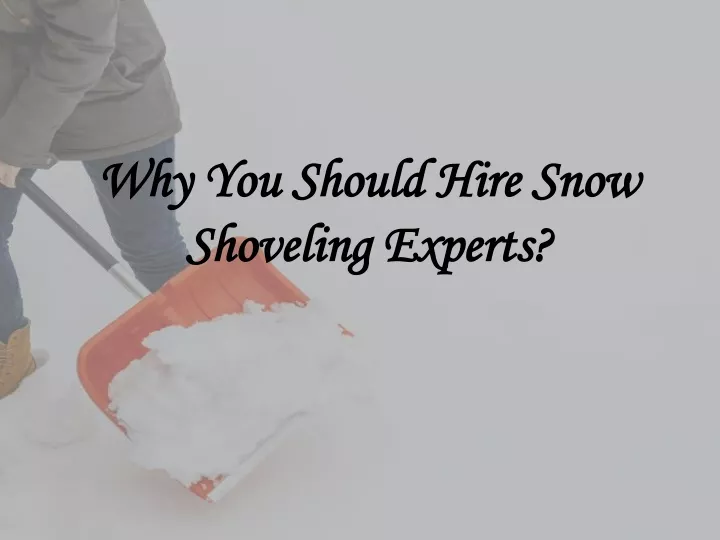 why you should hire snow shoveling experts