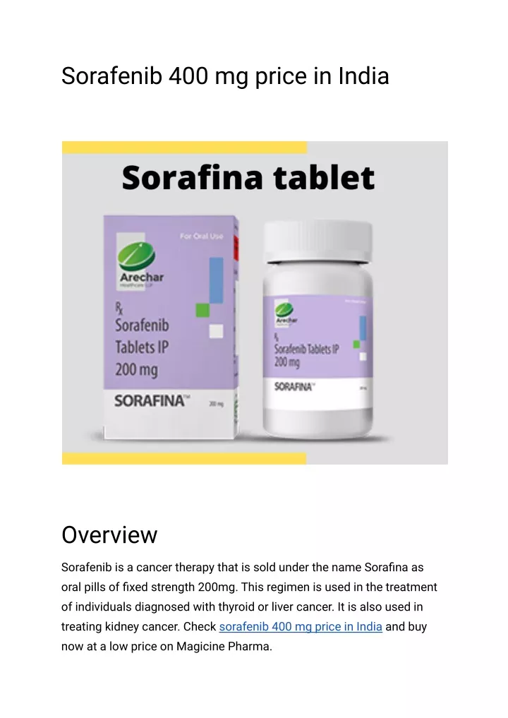 sorafenib 400 mg price in india