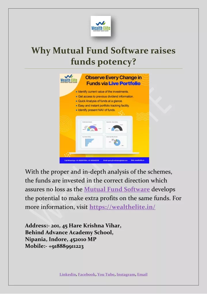 why mutual fund software raises funds potency